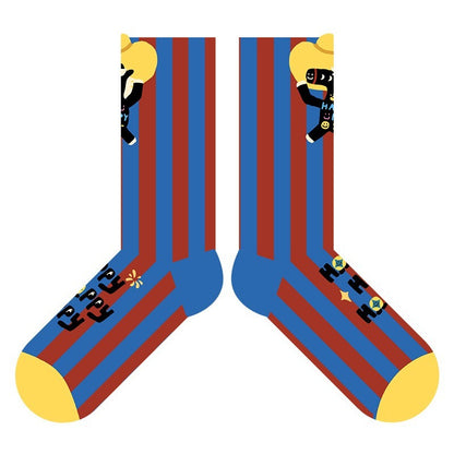 【新年襪子禮盒！3雙裝~】送紅包殼！新款小馬系列可愛馬年紅色襪子中筒襪男女可穿