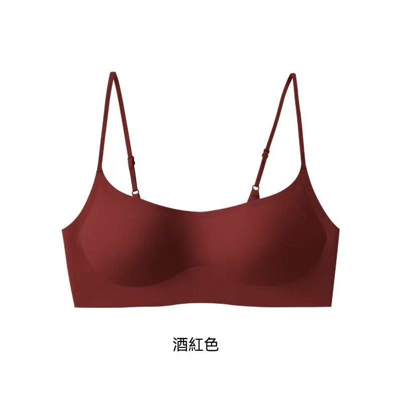 【低領救星！】全方位支撐！比普通内衣低5cm~新款細肩帶平領調整型薄杯排扣款無痕内衣