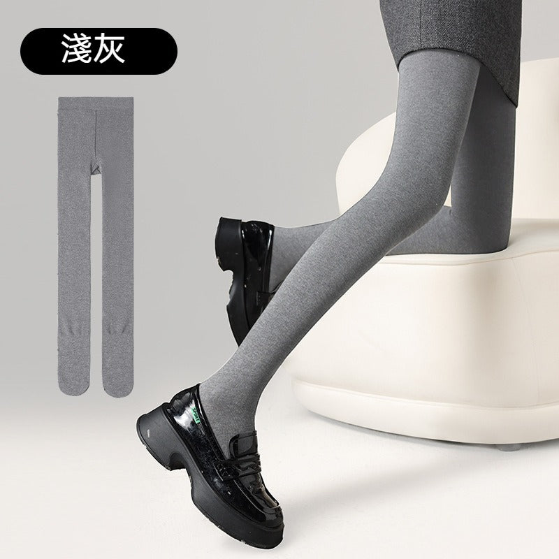 【壓力顯瘦，不易起球！】波點/純色可選~秋季新款分段壓力減少褶皺豎條紋打底襪褲襪