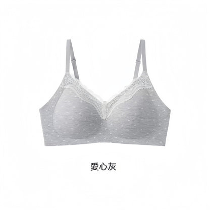 【法式純欲風】感恩回饋~少女感甜美碎花系列！新款蕾絲邊純棉無鋼圈聚攏無痕内衣套裝