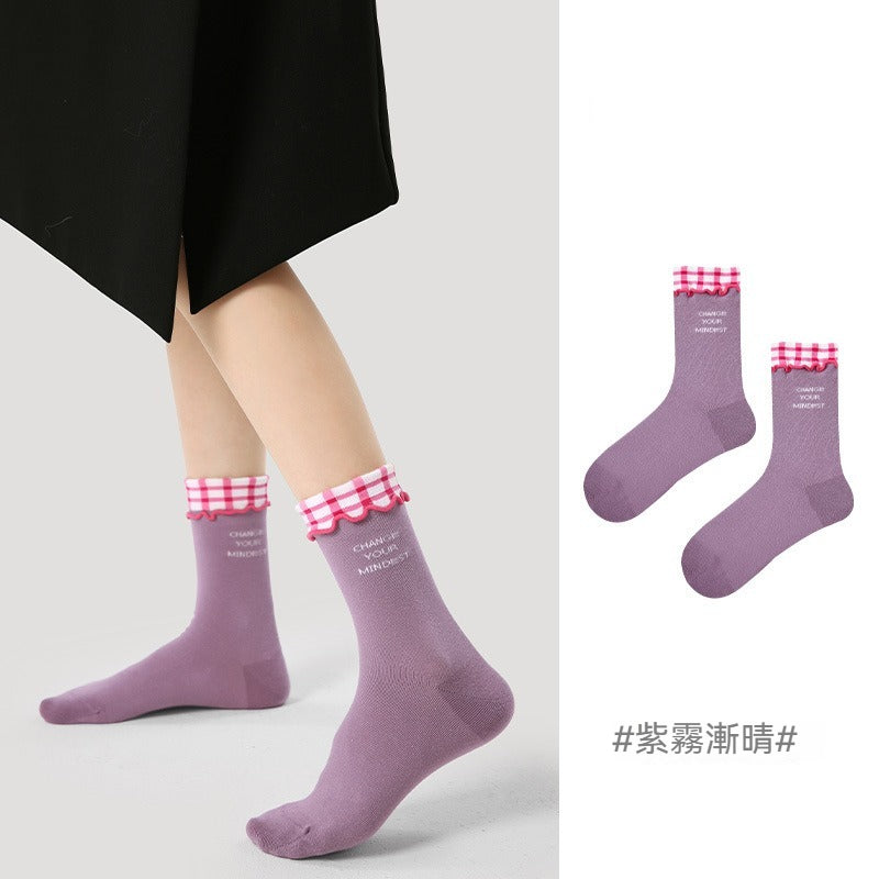 【復古宮廷風系列】秋季新款小眾設計感親膚透氣長筒襪