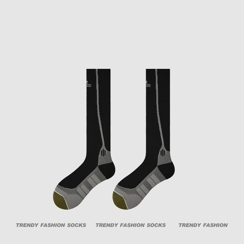 【新升級壓力防滑系列】吸汗減震不傷脚~新款分段式梯度微壓彈力毛圈襪底小腿襪壓力襪