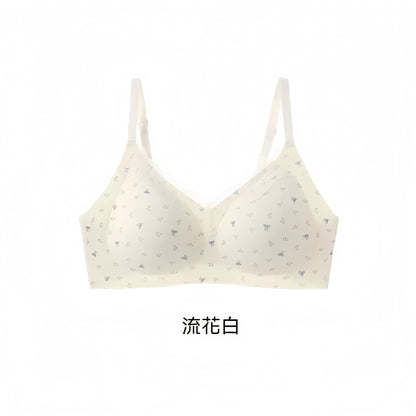 【法式純欲風】感恩回饋~少女感甜美碎花系列！新款蕾絲邊純棉無鋼圈聚攏無痕内衣套裝