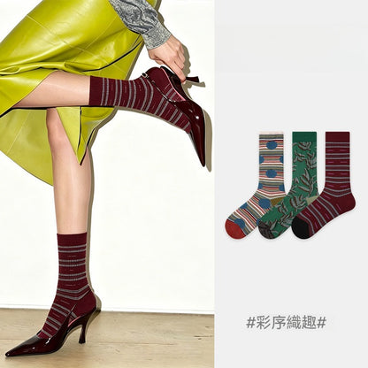 【乾爽導汗/運動加壓】不再濕黏！收緊腿部贅肉，穿出女團腿~夏季輕薄涼感壓力襪跑步騎行長筒襪小腿襪