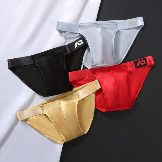【親膚牛奶絲】2026春夏新款炫酷細腰邊男士U凸三角內褲