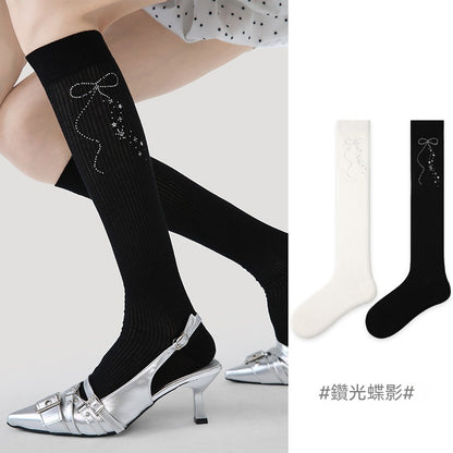 【春夏防蚊系列】2026春夏新款甜美防蚊襪星星顯瘦長筒襪小腿襪