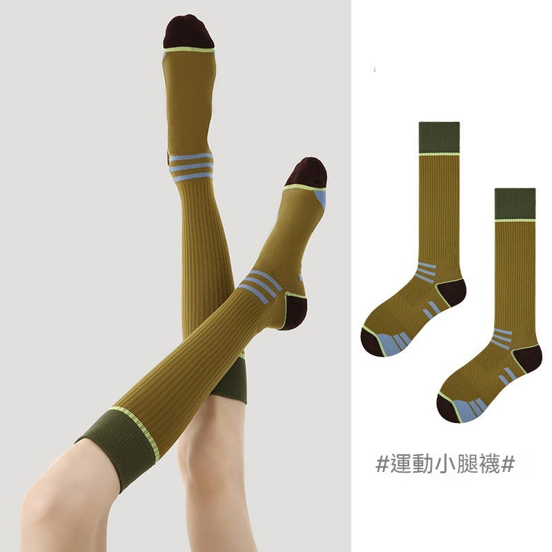 超值組合價【新升級壓力防滑系列】吸汗減震不傷脚~新款分段式梯度微壓彈力毛圈襪底小腿襪壓力襪