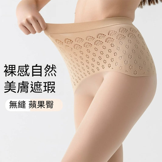 【美膚蘋果臀系列】遮瑕無縫不掉襠！夏季超薄性感耐磨防勾絲女士高級連褲襪