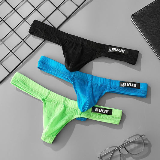 【春夏新款雙丁系列】網紗U凸性感提臀男士三角丁字内褲