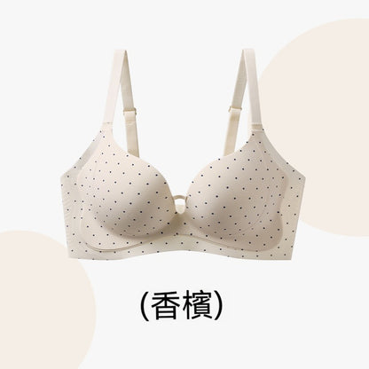 【俏皮波點系列】無痕聚攏小胸顯大收副乳性感波點無鋼圈舒適防下垂上托文胸