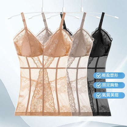 【一體式塑身，法式浪漫】美背高彈無勒感一體式免穿文胸無痕收腹塑身連體衣