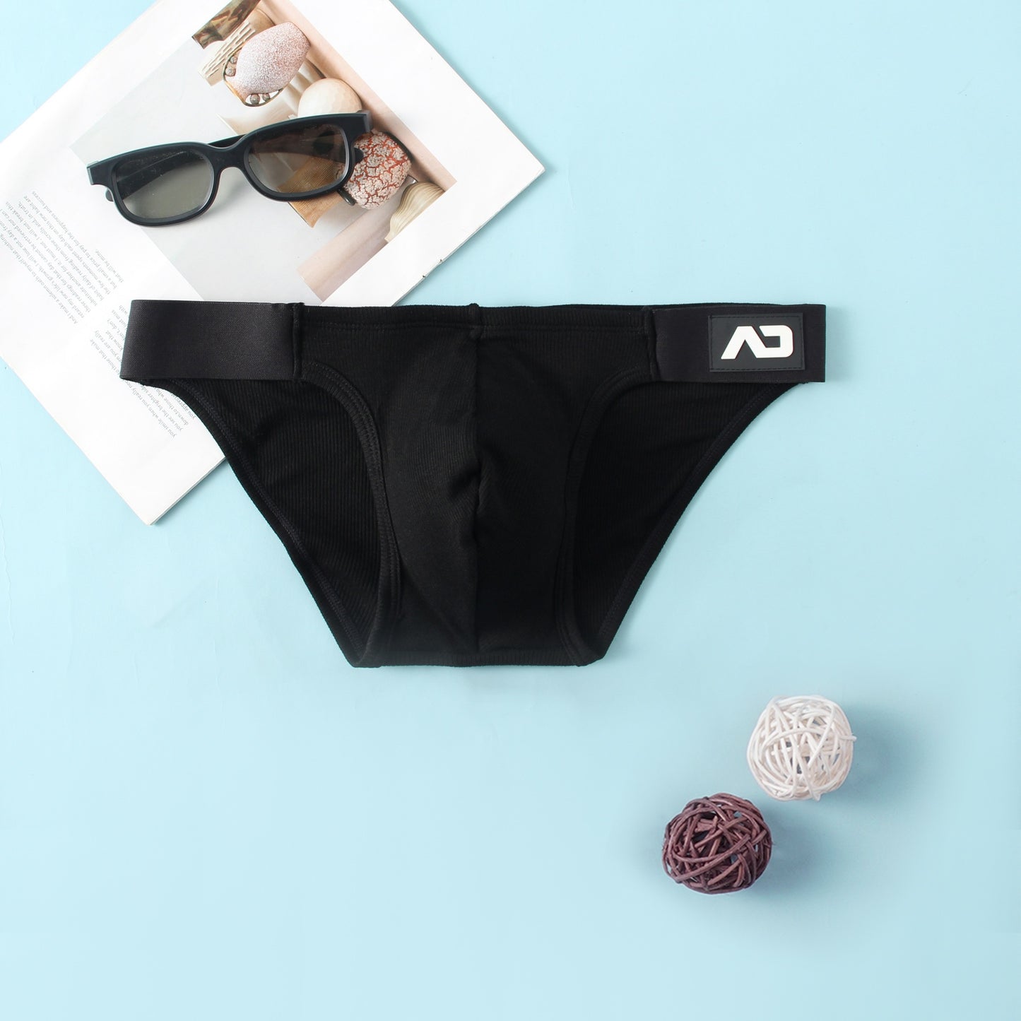 【高質感冰絲系列】2026春夏新款寬腰帶性感U凸大囊袋男士三角內褲