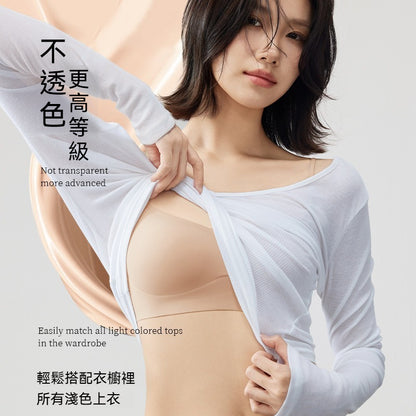 【低領救星！】全方位支撐！比普通内衣低5cm~新款細肩帶平領調整型薄杯排扣款無痕内衣