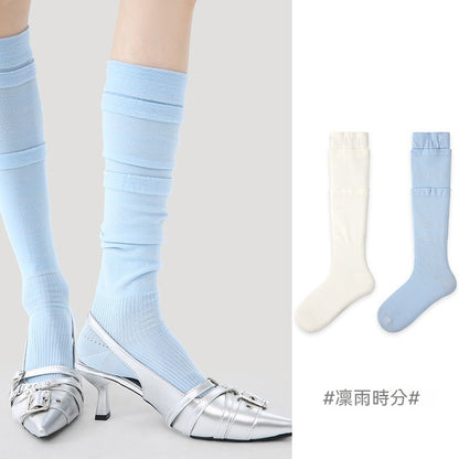 【春夏防蚊系列】2026春夏新款甜美防蚊襪星星顯瘦長筒襪小腿襪