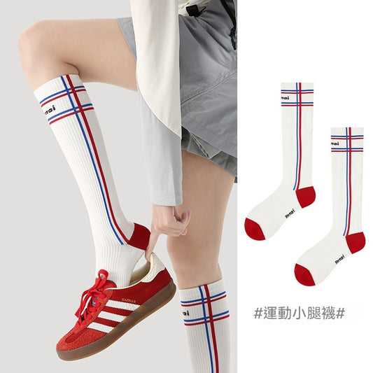 【新色上市！微壓運動款】專為運動而生~新款壓力顯瘦細密網眼透氣長筒襪