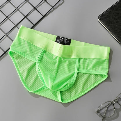 【網紗冰絲系列】更柔軟，更舒適~新款U凸囊袋透氣小三角男士内褲