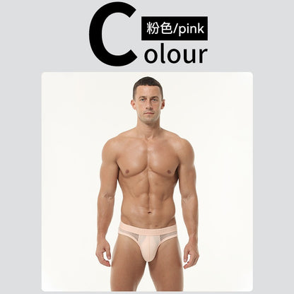 【男人也可以性感】夏季新款網孔透氣高彈低腰U凸男士三角內褲