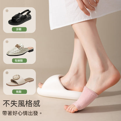 【分趾半掌按摩襪底款】夏季薄款人字拖勃肯鞋半掌襪高彈不勒足弓踩脚防滑休閑分趾襪