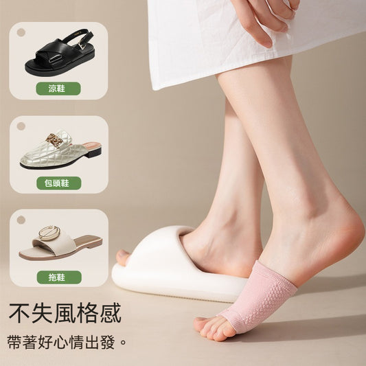 【分趾半掌按摩襪底款】夏季薄款人字拖勃肯鞋半掌襪高彈不勒足弓踩脚防滑休閑分趾襪