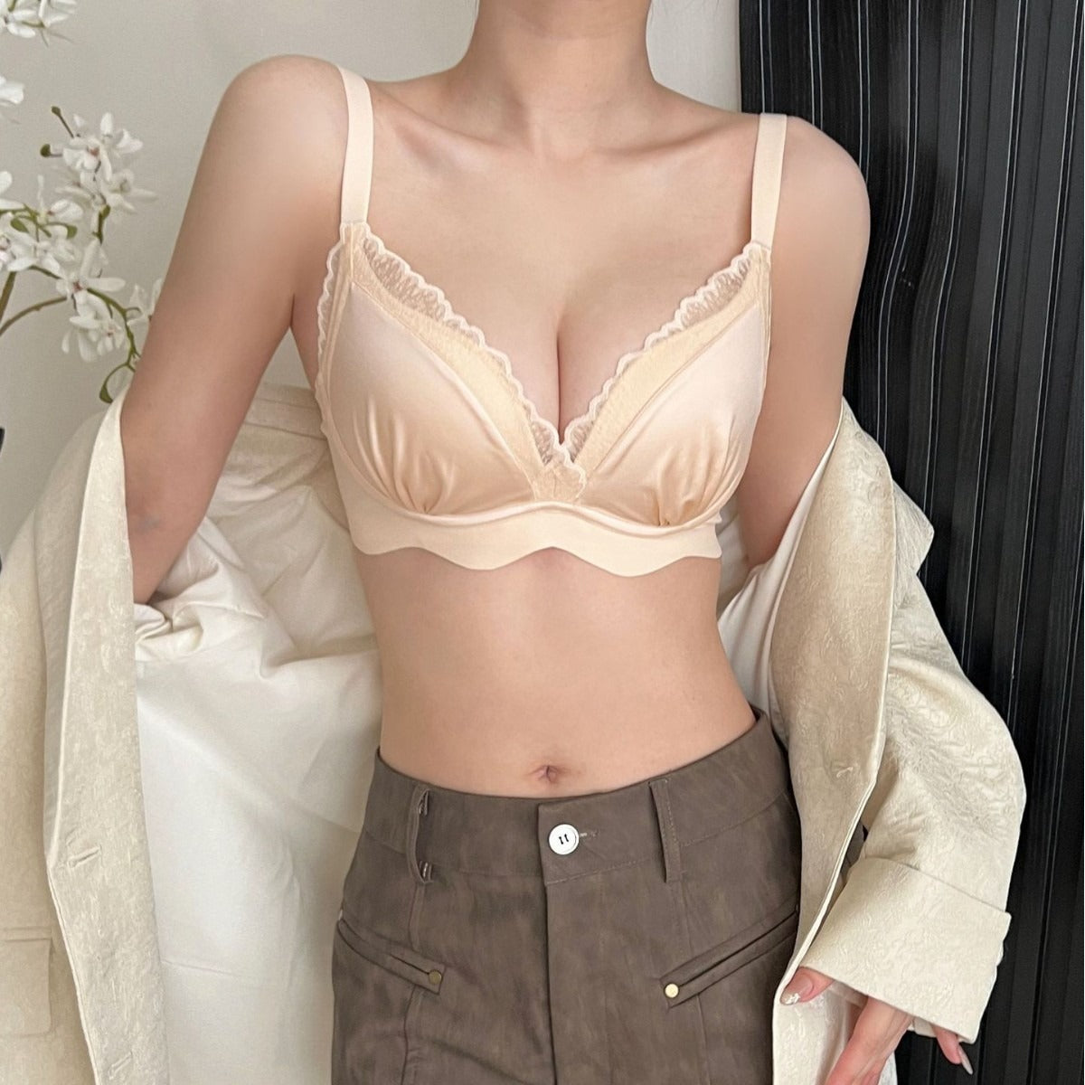 [The upper body is really slim and stylish! ! 】BE cup optional ~ Autumn and winter new honeycomb cup large size underwear, breathable and not sweaty, adjustable double shoulder straps, beautiful and comfortable! 