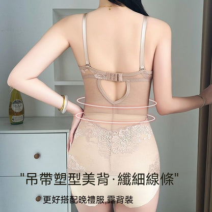 【一體式塑身，法式浪漫】美背高彈無勒感一體式免穿文胸無痕收腹塑身連體衣