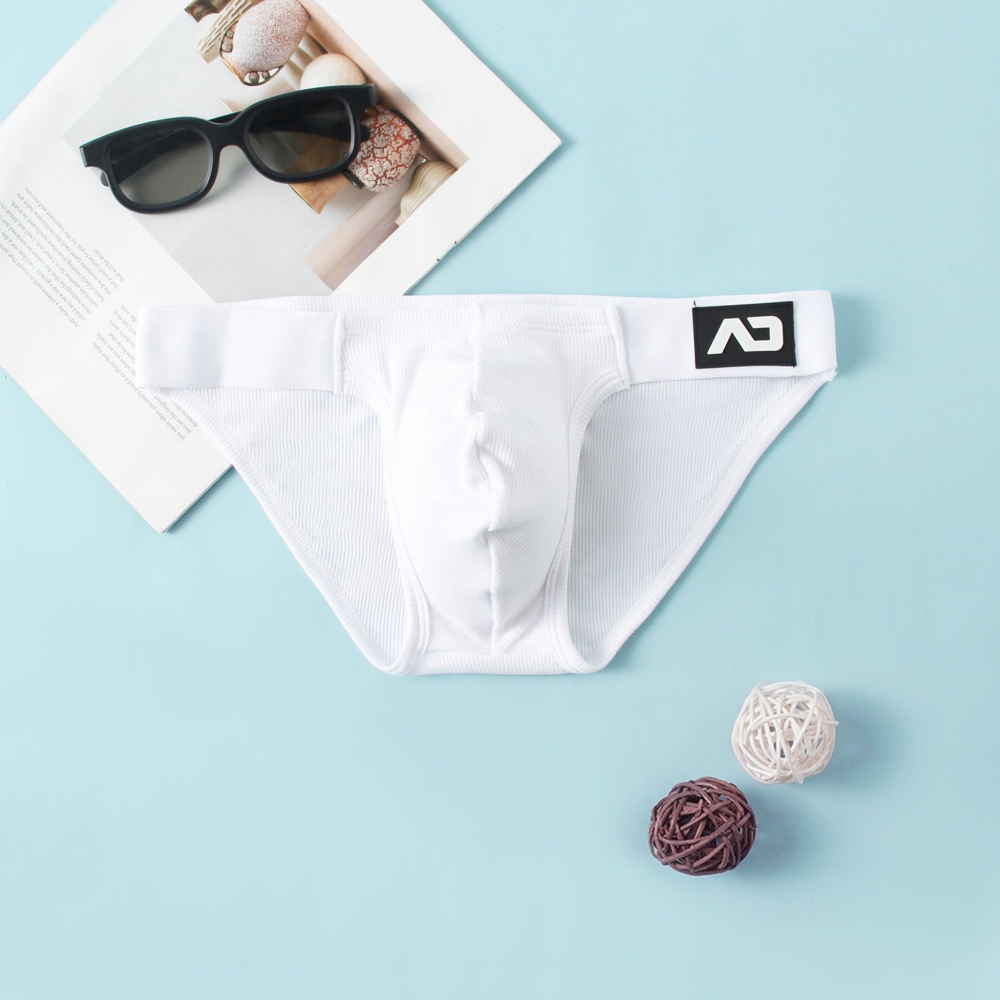 【高質感冰絲系列】2026春夏新款寬腰帶性感U凸大囊袋男士三角內褲