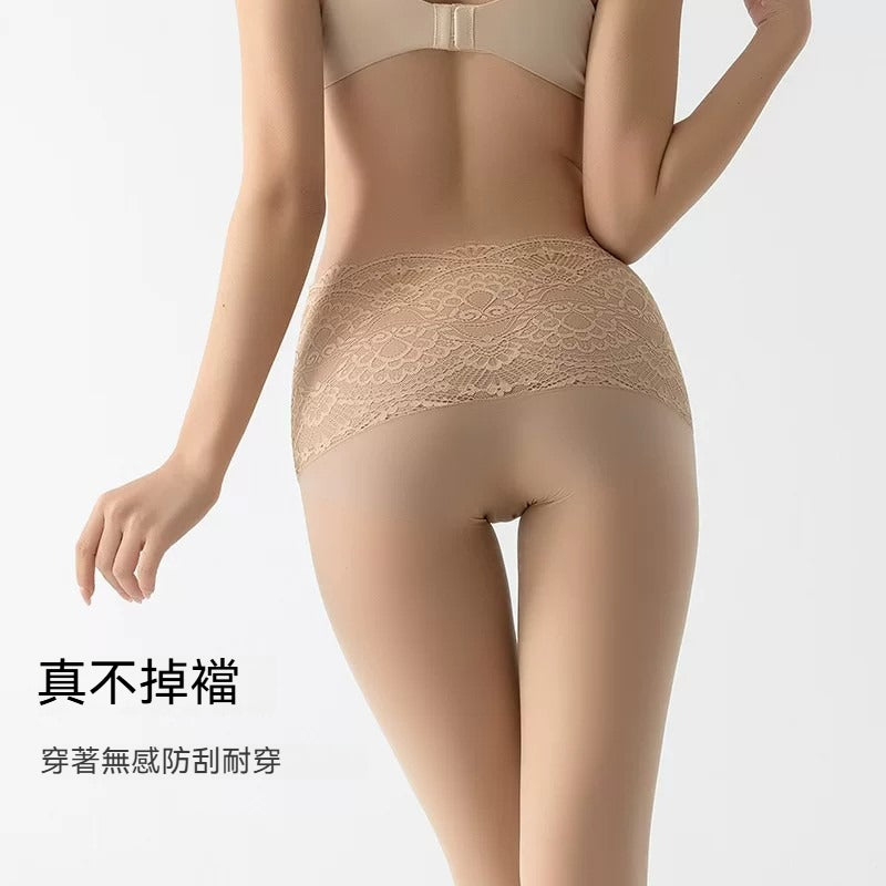 【性感花邊蕾絲】輕薄貼合無褶皺~元寶襠防勾耐穿不掉黨女士高級絲襪