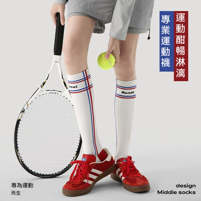 【新色上市！微壓運動款】專為運動而生~新款壓力顯瘦細密網眼透氣長筒襪