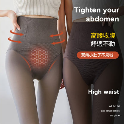 【高腰收腹系列】光腿神器！新款空姐灰黑透膚一體無縫微壓塑形打底襪打底褲