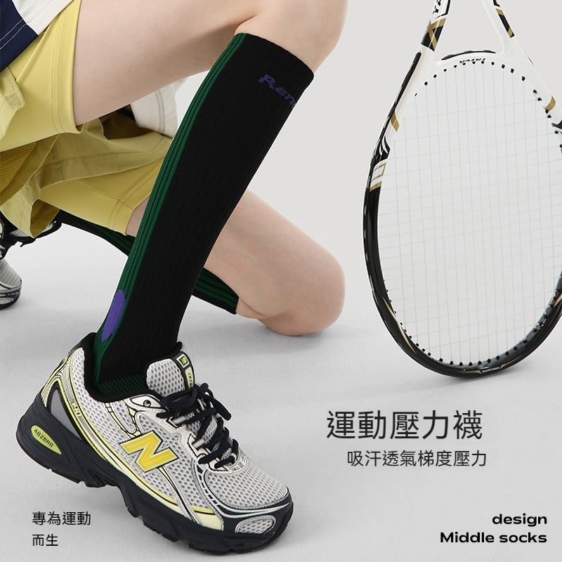 【新升級壓力防滑系列】吸汗減震不傷脚~新款分段式梯度微壓彈力毛圈襪底小腿襪壓力襪