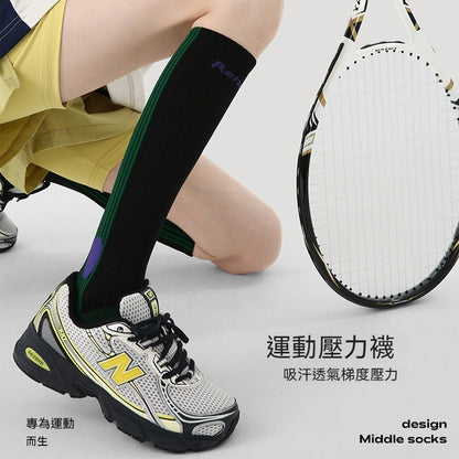 【新升級壓力防滑系列】吸汗減震不傷脚~新款分段式梯度微壓彈力毛圈襪底小腿襪壓力襪