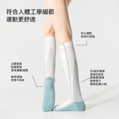 【顔值與功能兼具】顯瘦防滑！新款高彈耐磨撞色親膚瑜伽襪壓力襪2.0
