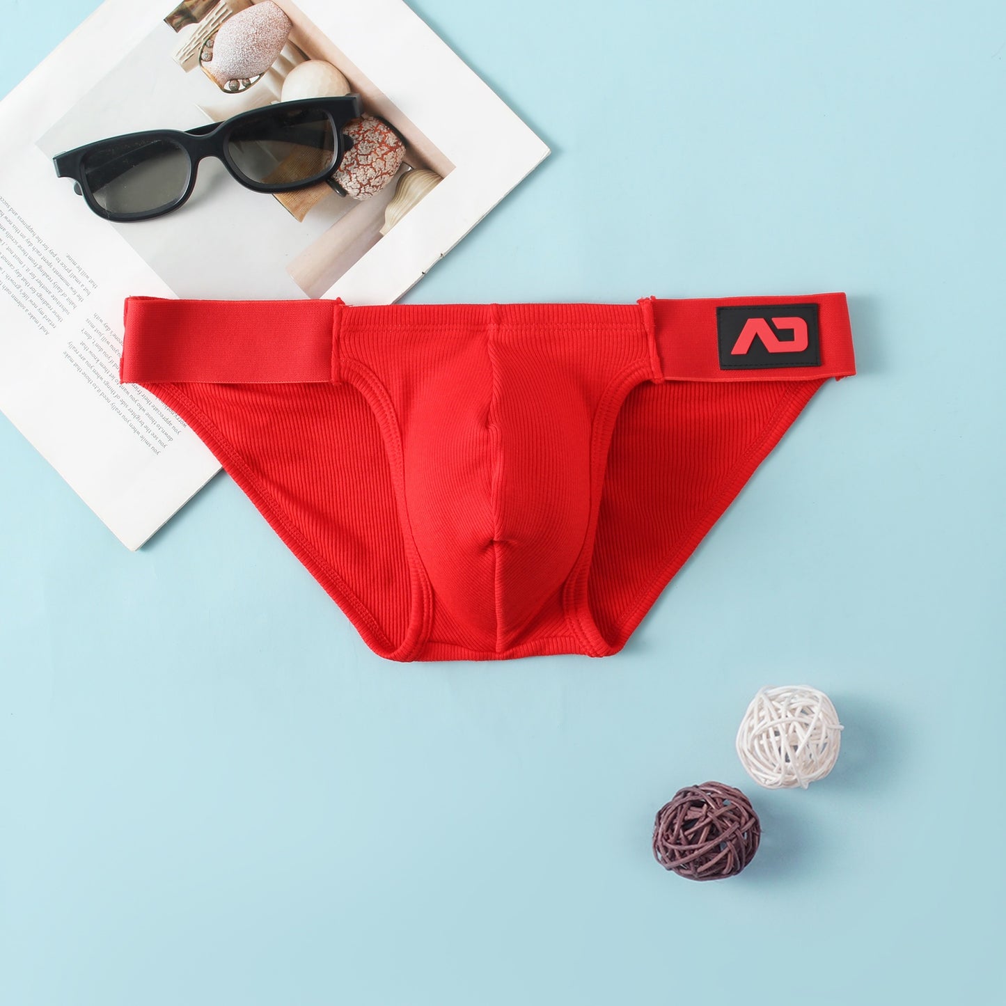 【高質感冰絲系列】2026春夏新款寬腰帶性感U凸大囊袋男士三角內褲