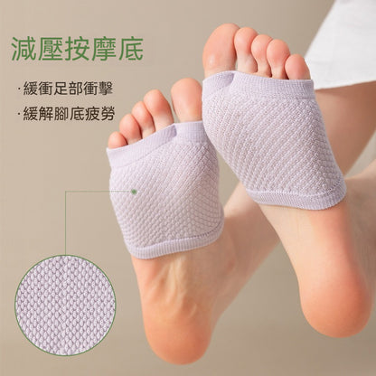 【分趾半掌按摩襪底款】夏季薄款人字拖勃肯鞋半掌襪高彈不勒足弓踩脚防滑休閑分趾襪