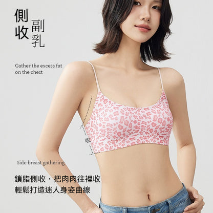【低領救星！】全方位支撐！比普通内衣低5cm~新款細肩帶平領調整型薄杯排扣款無痕内衣