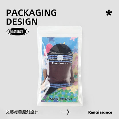 【簡約ins風】2種穿法！秋季新款撞色細條紋簡約無骨堆堆襪
