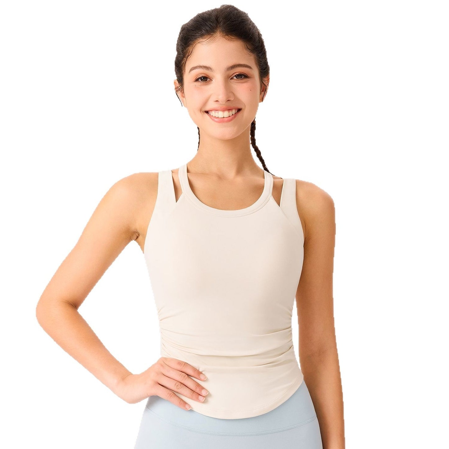 【升級層次感顯瘦系列】聚攏收副乳防震跑步健身運動女士一體式背心内衣