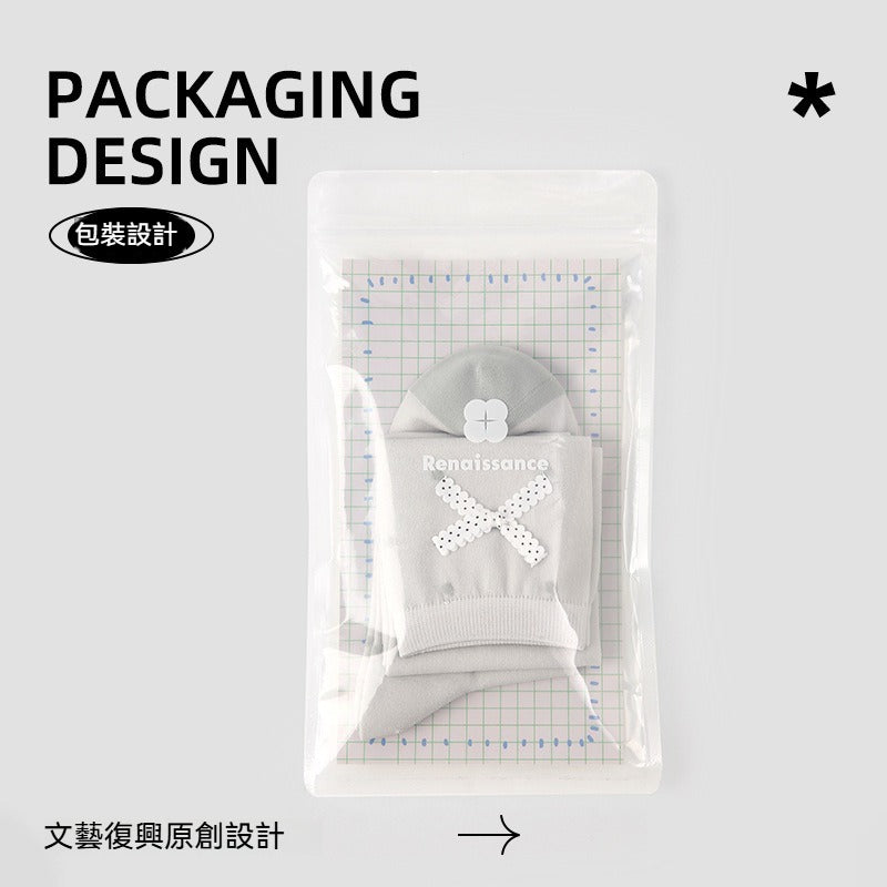 超值組合價【學院風甜美系列】2026春夏新款甜美防蚊襪波點蝴蝶結網眼透氣女士長筒襪