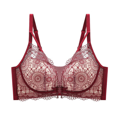 【單件/套裝可選】高顏值超有感！春夏新款蕾絲前扣式聚攏收副乳內衣套裝