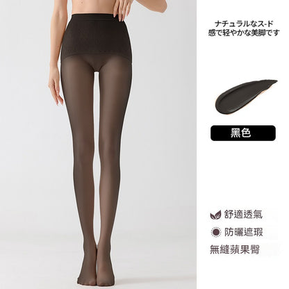 【美膚蘋果臀系列】遮瑕無縫不掉襠！夏季超薄性感耐磨防勾絲女士高級連褲襪