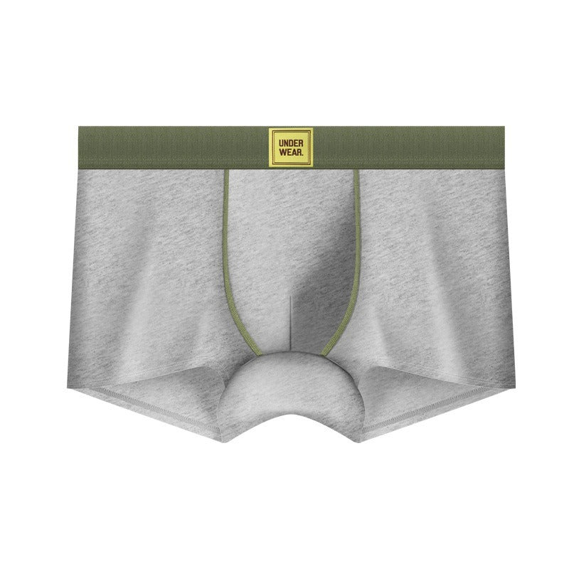 【天然棉才夠軟】不論是商務還是運動都能駕馭！新款森系簡約10A抑菌男士平角内褲