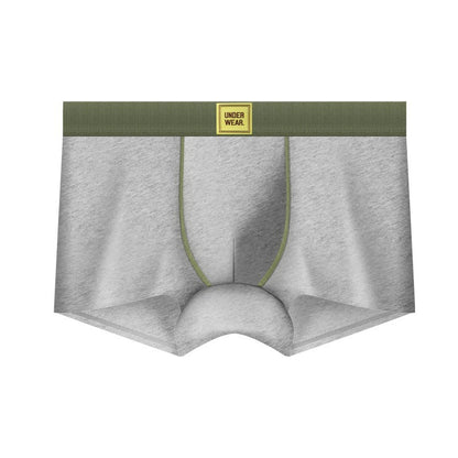 【天然棉才夠軟】不論是商務還是運動都能駕馭！新款森系簡約10A抑菌男士平角内褲