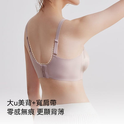 【夏季熱銷款】軟支撐系列~法式蕾絲緞面W型支撐聚攏防下垂無感無鋼圈內衣