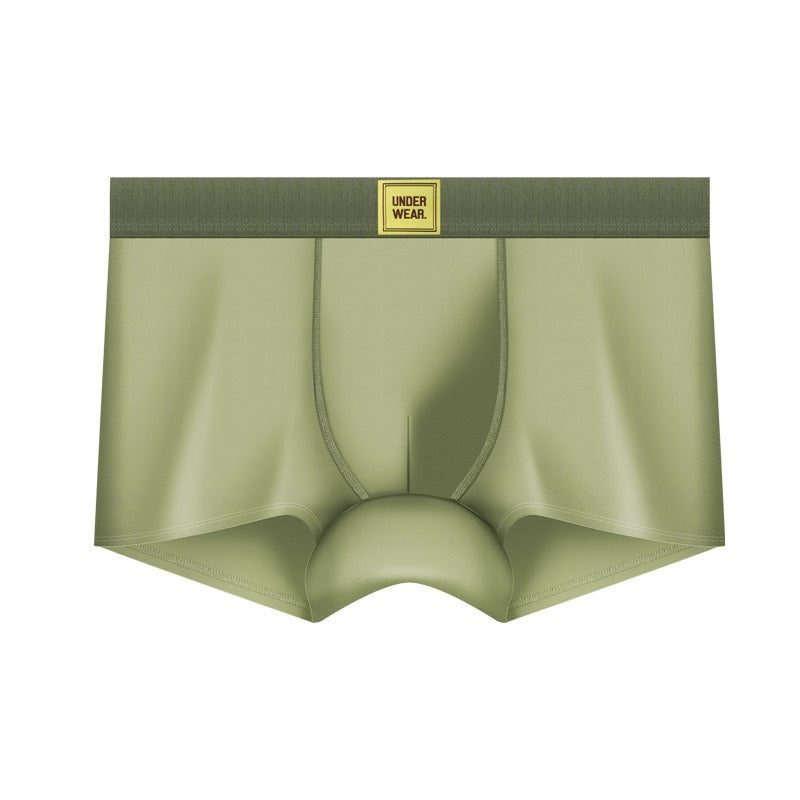 【天然棉才夠軟】不論是商務還是運動都能駕馭！新款森系簡約10A抑菌男士平角内褲