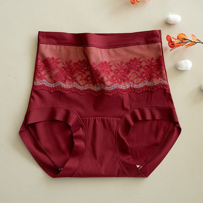 【給你溫暖的秘密】收腹不夾臀！雙層保暖收腹桑蠶絲底襠抗菌高腰内褲