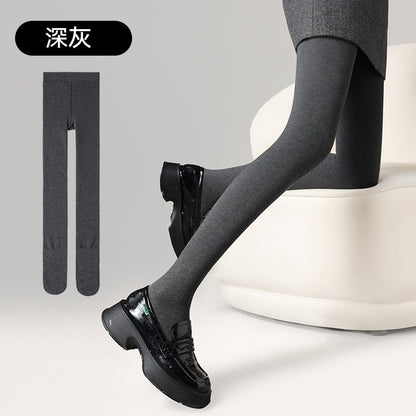 【壓力顯瘦，不易起球！】波點/純色可選~秋季新款分段壓力減少褶皺豎條紋打底襪褲襪