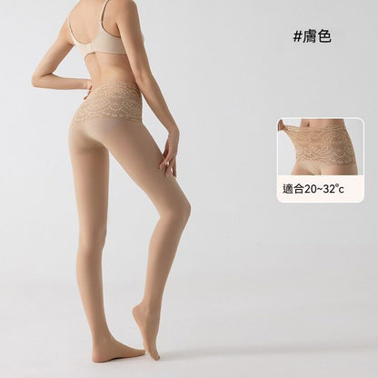 【性感花邊蕾絲】輕薄貼合無褶皺~元寶襠防勾耐穿不掉黨女士高級絲襪