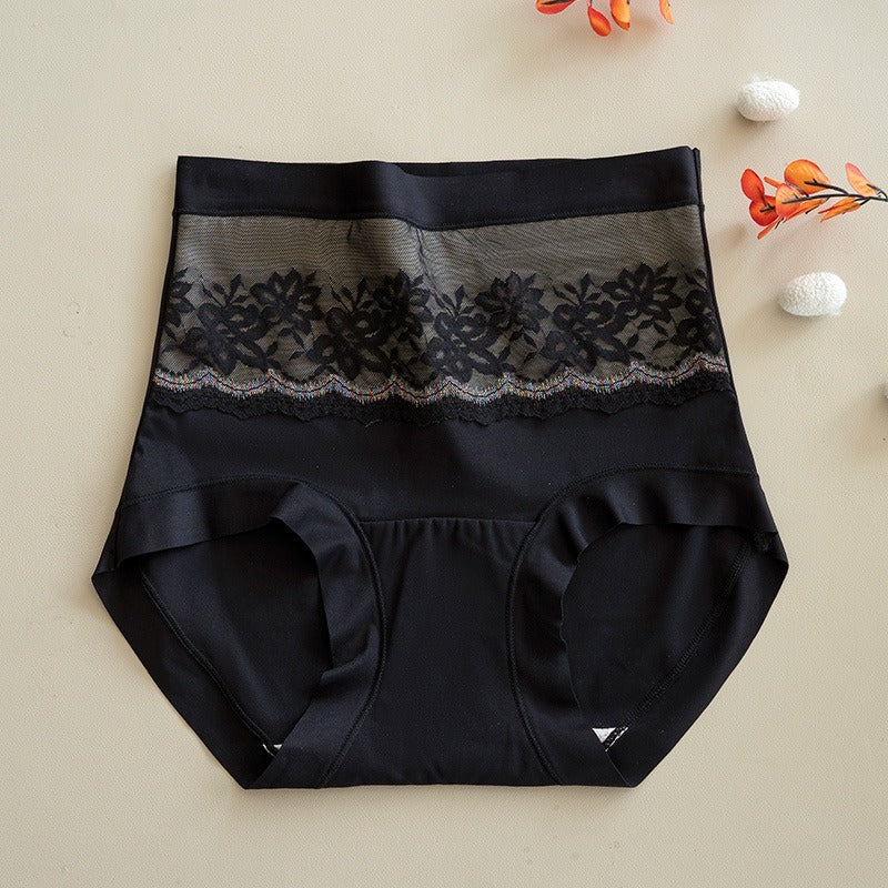 【給你溫暖的秘密】收腹不夾臀！雙層保暖收腹桑蠶絲底襠抗菌高腰内褲