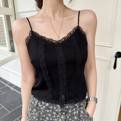 【法式蕾絲刺綉系列】輕奢款~自帶胸墊！2026新款美背緞面内衣吊帶打底背心